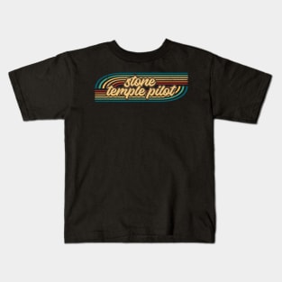 stone temple pilot retro stripes Kids T-Shirt